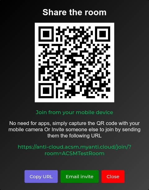 Share a room link