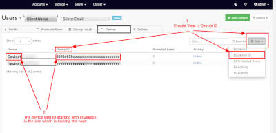 Find the real name of the device from the job log